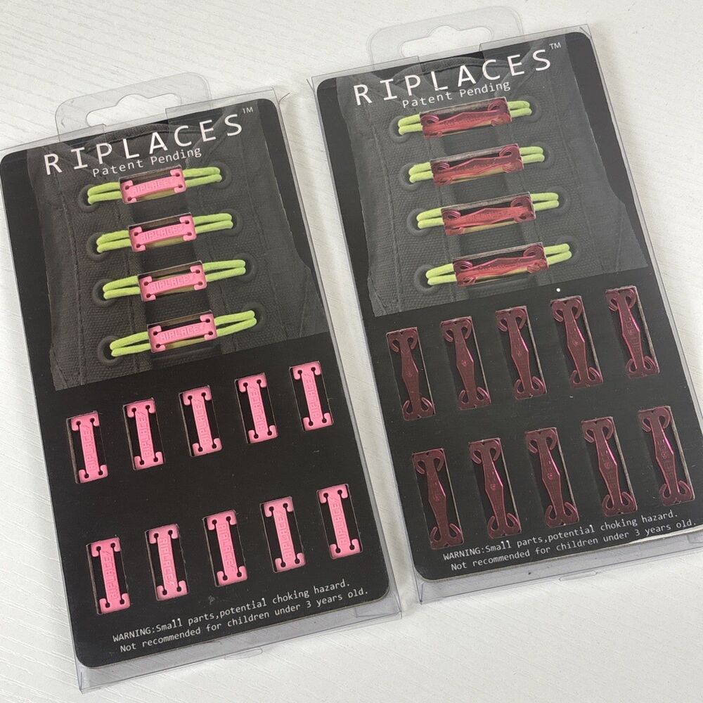 Riplaces Patent Pending Shoe Clips - no strings - total of 24 pink